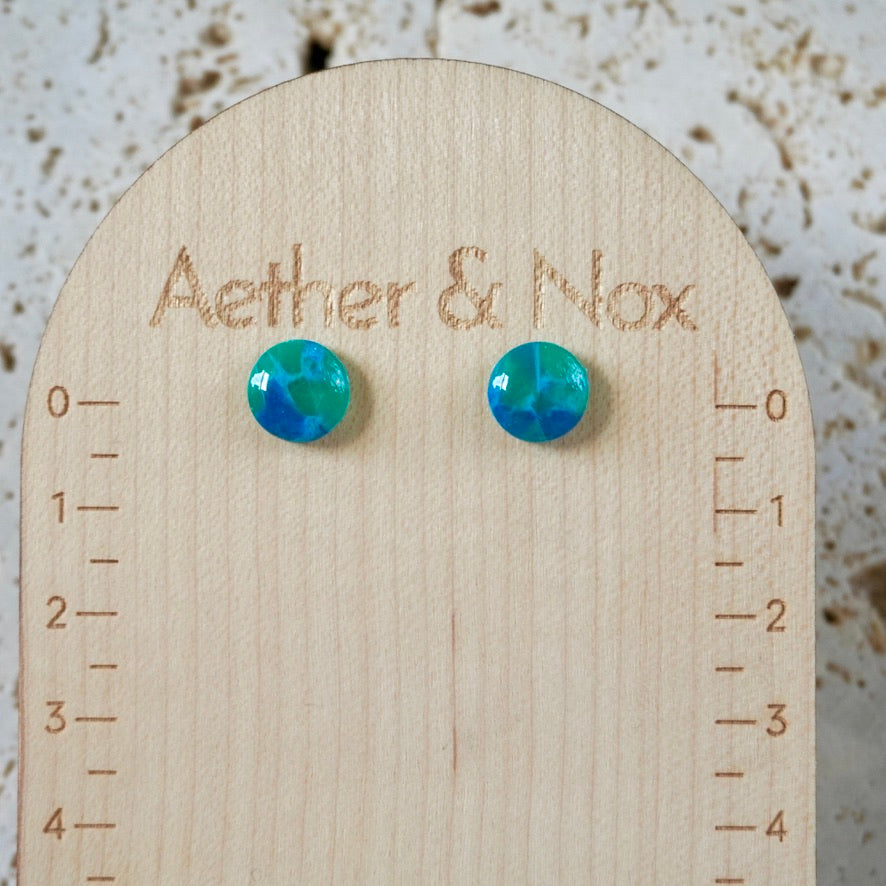 Turquoise Medium Round Stud