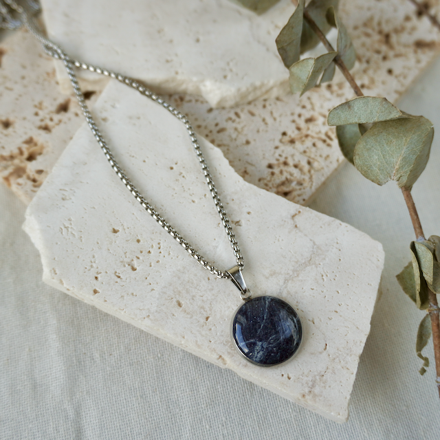 Black Tourmaline Large Pendant