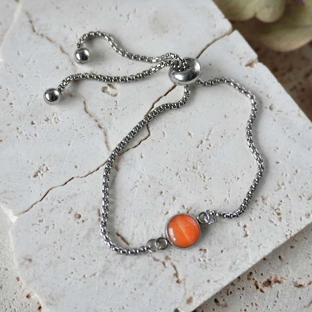 Muskmelon Orange Adjustable Bracelet