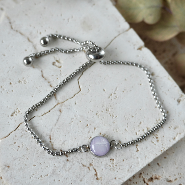 Blushed Lilac Adjustable Bracelet