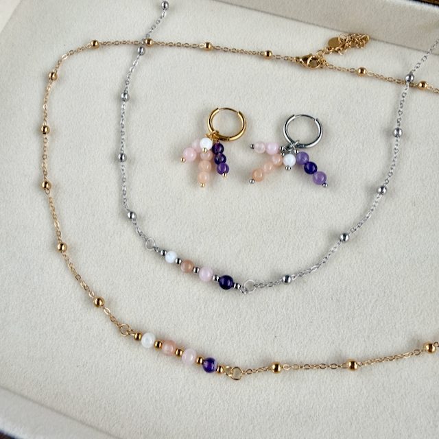Warmth & Wonder Four Stone Bar Necklace
