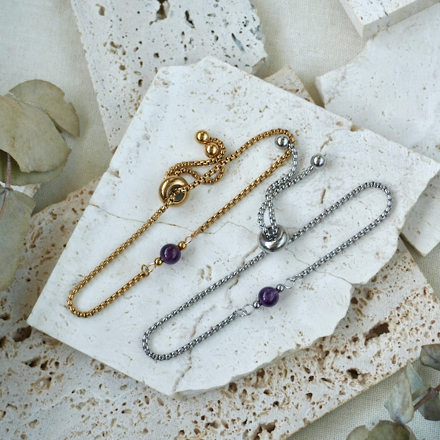 Simple Gemstone Bracelet