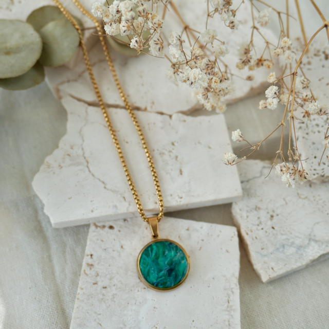 Green Malachite Large Pendant