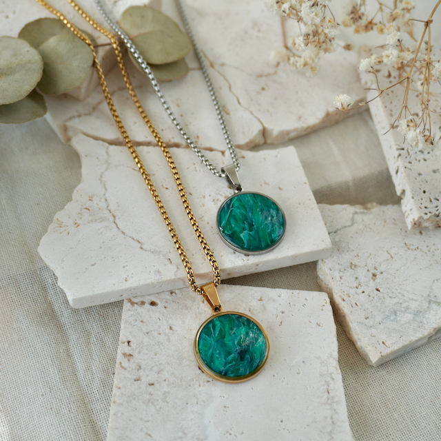 Green Malachite Large Pendant
