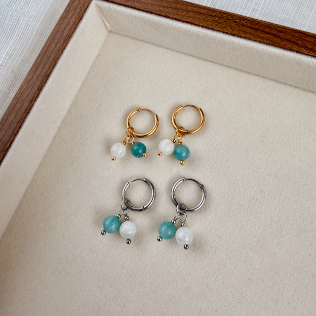 Luna Duo Huggie Earrings