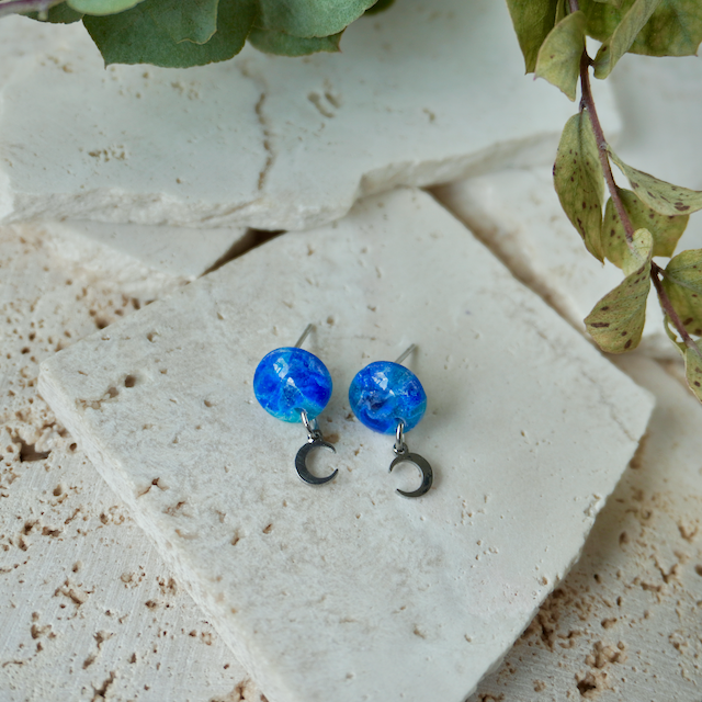 Precious Mini Charm Stud (Moon)