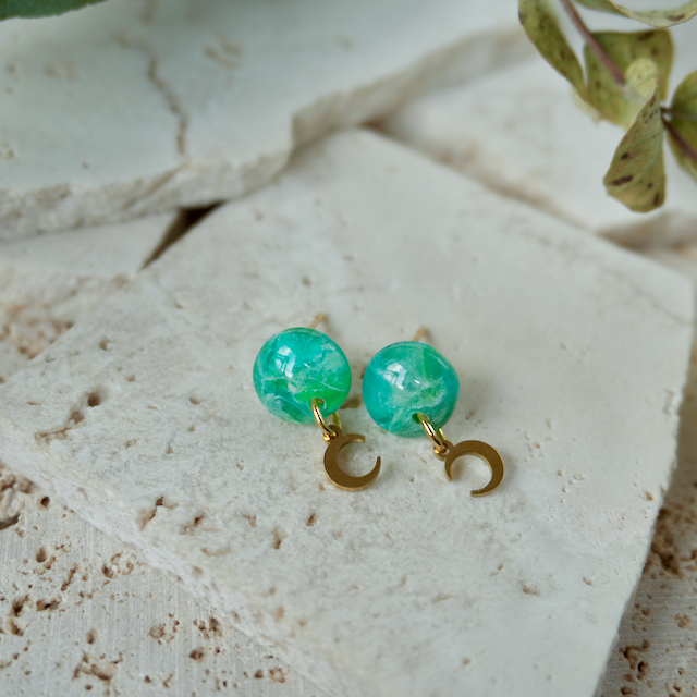 Precious Mini Charm Stud (Moon)