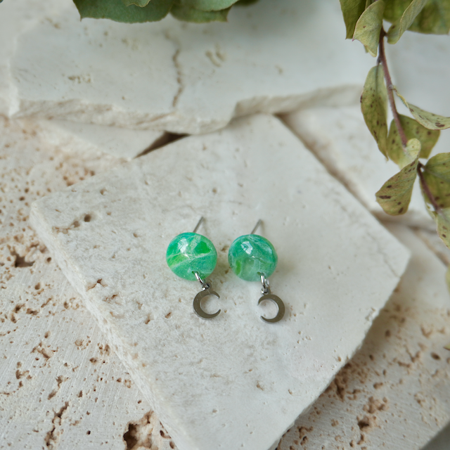 Precious Mini Charm Stud (Moon)