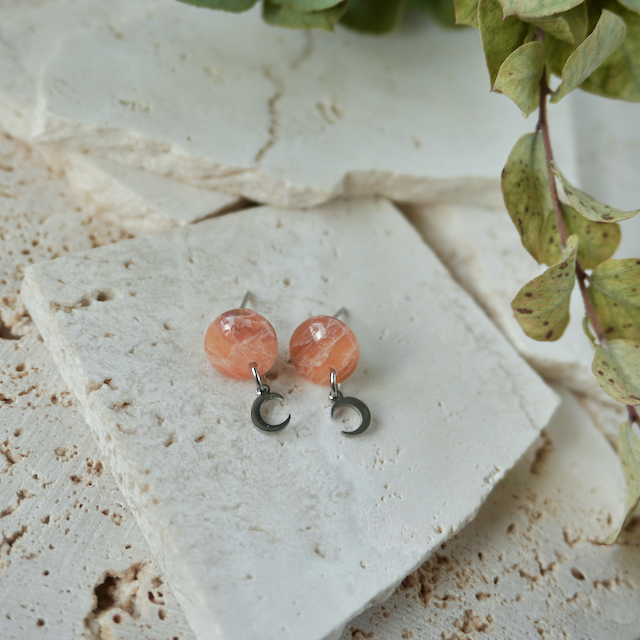 Precious Mini Charm Stud (Moon)