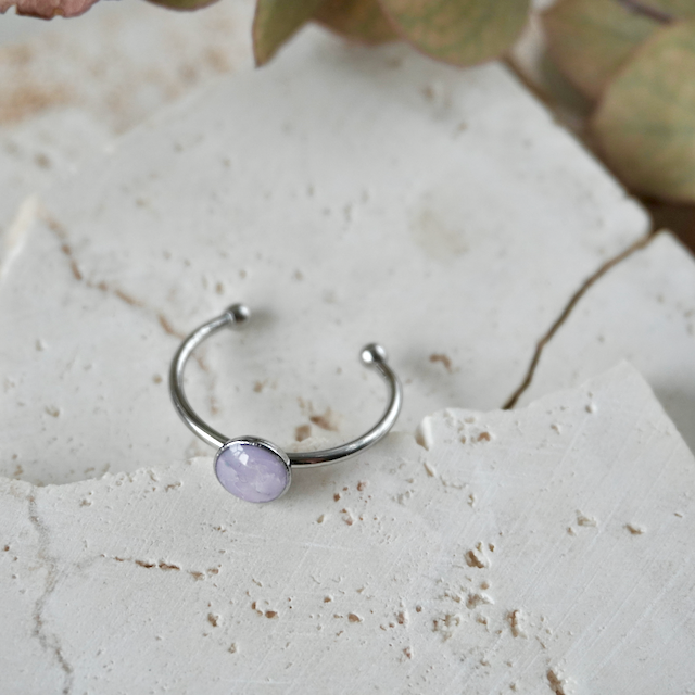 Blushed Lilac Adjustable Slim Ring