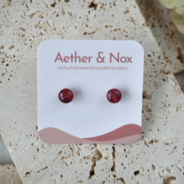 Lava Falls Red Small Studs