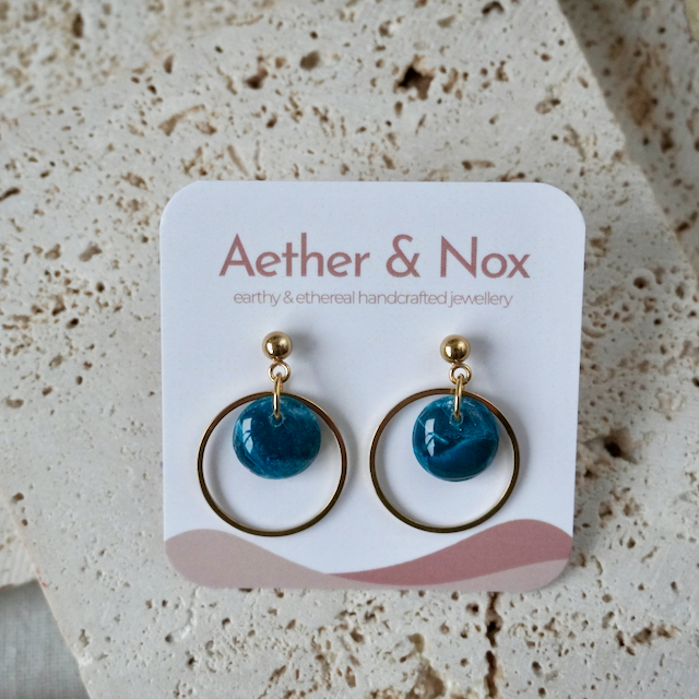 Alexandrite Green Stud Hoop