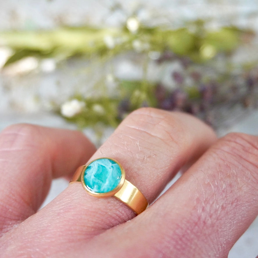 Amazonite Adjustable Ring (Small)