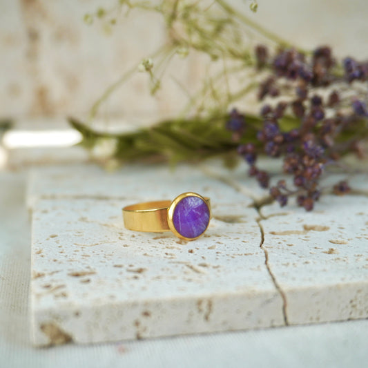 Amethyst Adjustable Ring (Small)