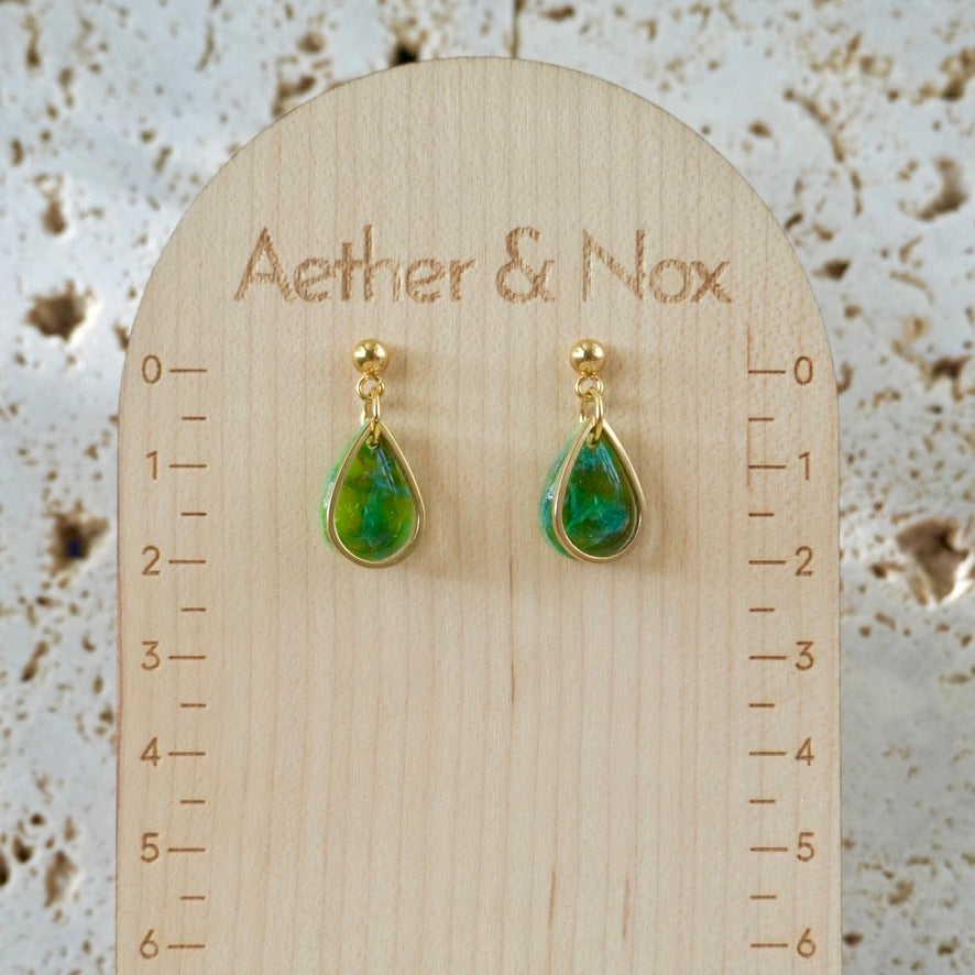 Python Green Stud Teardrop