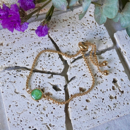 Green Calcite Adjustable Bracelet