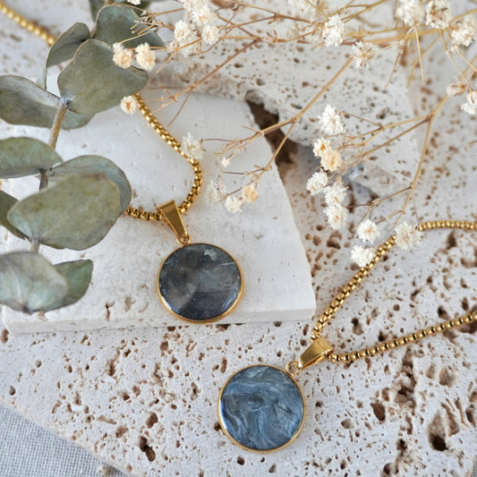 Stone Grey Large Pendant