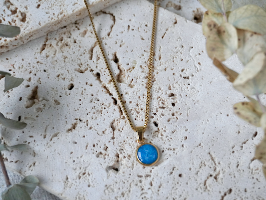 Aquamarine Small Pendant Necklace