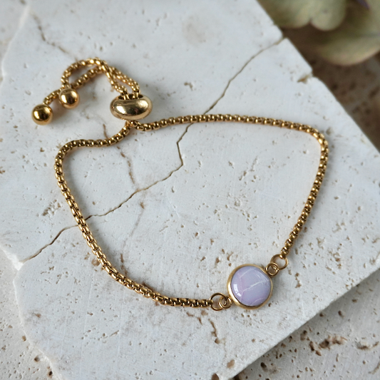 Blushed Lilac Adjustable Bracelet