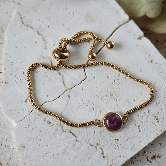 Amaranth Purple Adjustable Bracelet