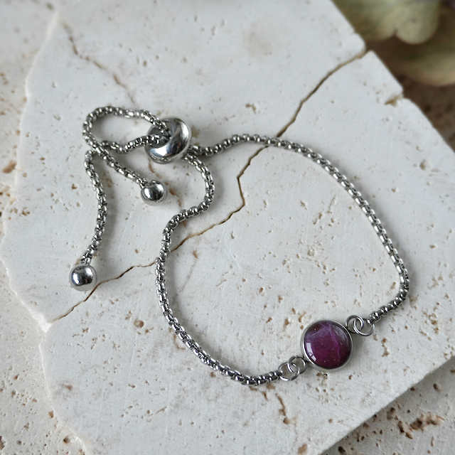 Amaranth Purple Adjustable Bracelet
