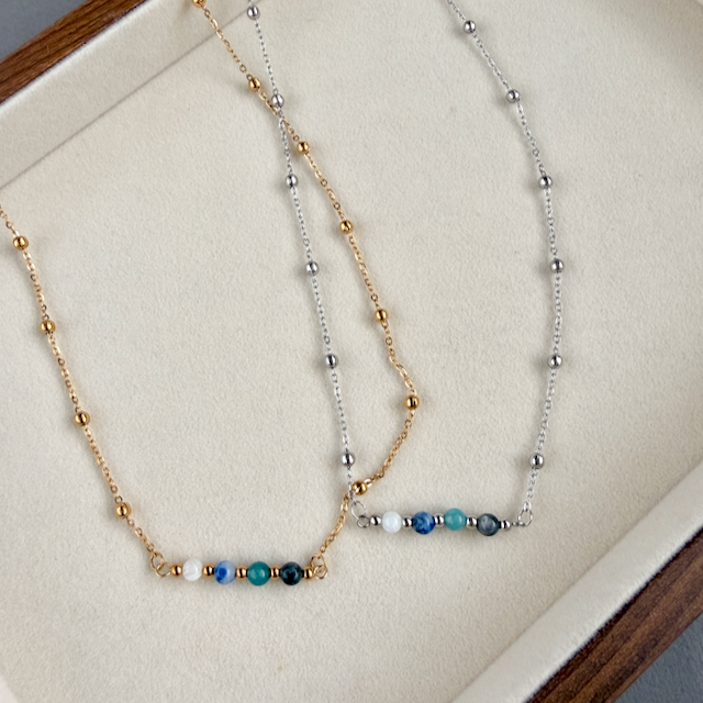 Clarity & Flow Four Stone Bar Necklace