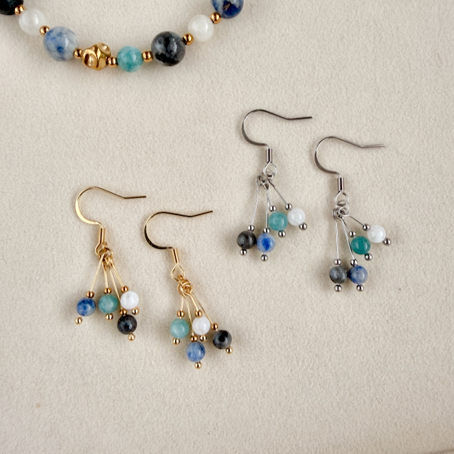 Clarity & Flow Four Bar Hook Earrings