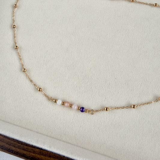 Warmth & Wonder Four Stone Bar Necklace
