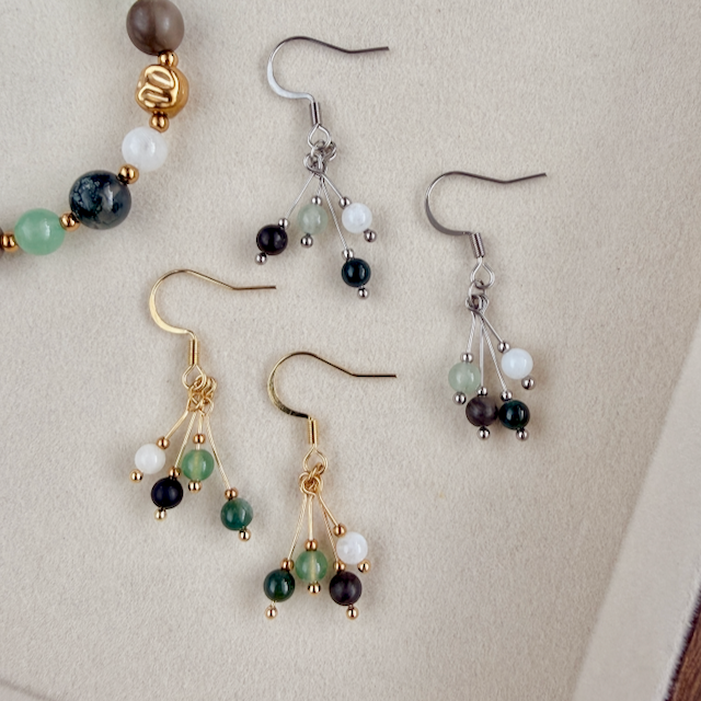 Growth & Grounding Four Bar Hook Earrings
