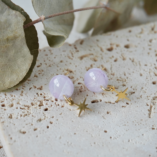 Blushed Lilac Charm Stud