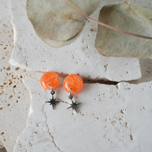 Muskmelon Orange Charm Stud