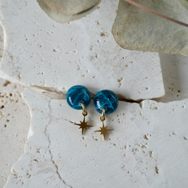 Alexandrite Green Charm Stud