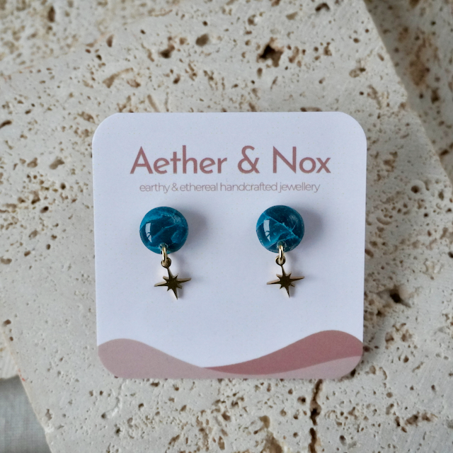 Alexandrite Green Charm Stud