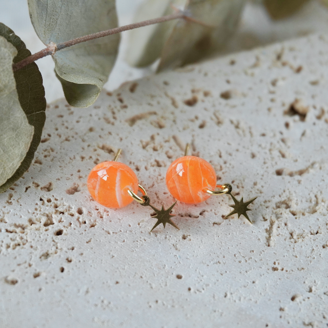 Muskmelon Orange Charm Stud