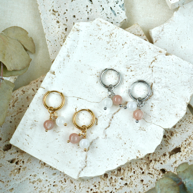 Duo Gemstone Huggie