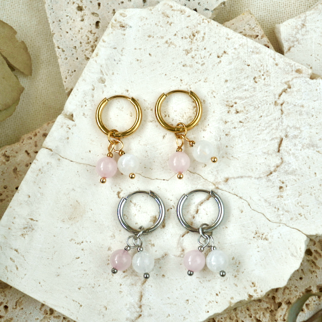 Duo Gemstone Huggie