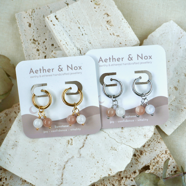 Duo Gemstone Huggie