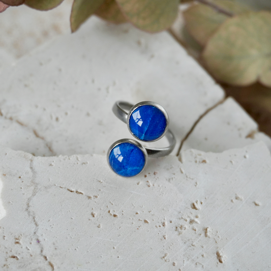Marine Blue Duo Ring