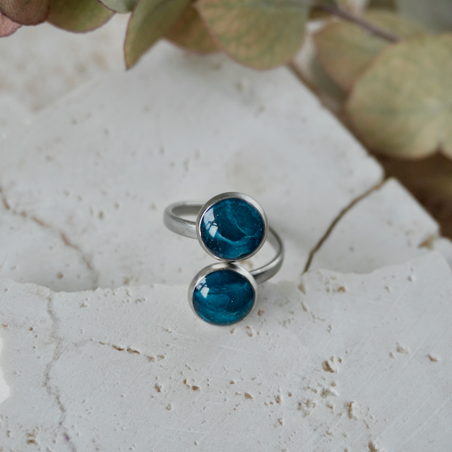 Alexandrite Green Duo Ring