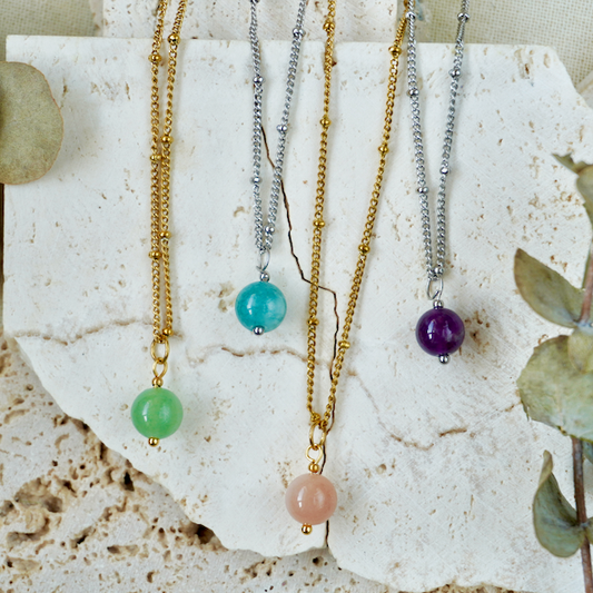 Simple Gemstone Necklace