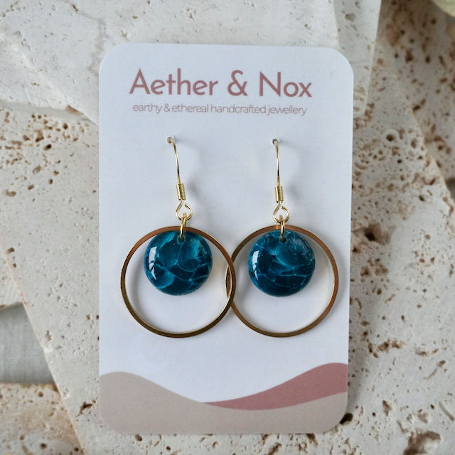 Alexandrite Green Hook Hoop