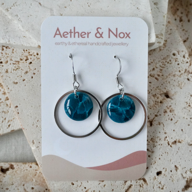 Alexandrite Green Hook Hoop