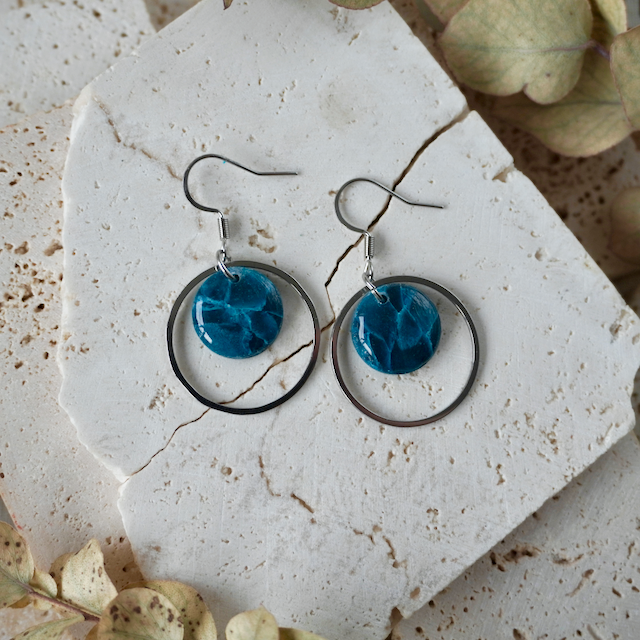 Alexandrite Green Hook Hoop