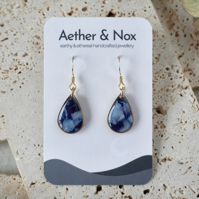 Dusk Blue Hook Teardrop