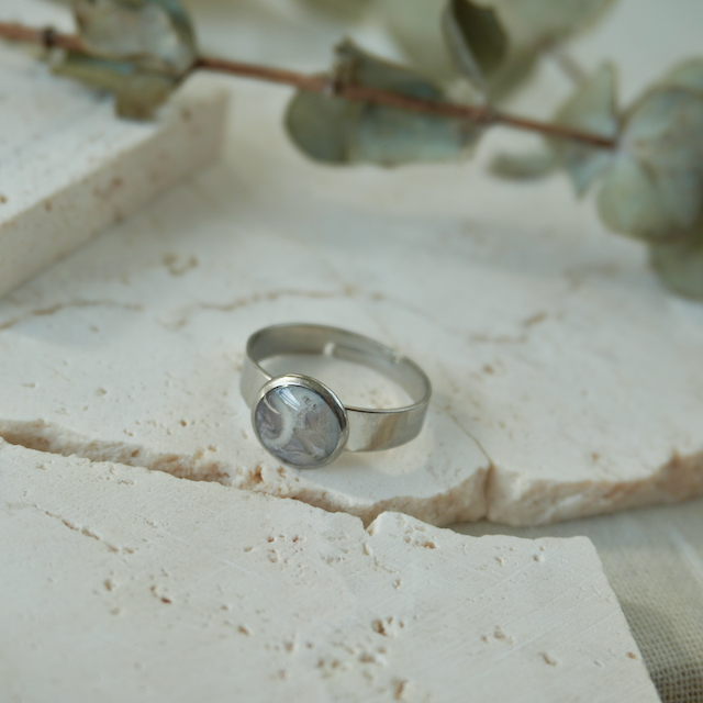 Howlite Adjustable Ring (Small)