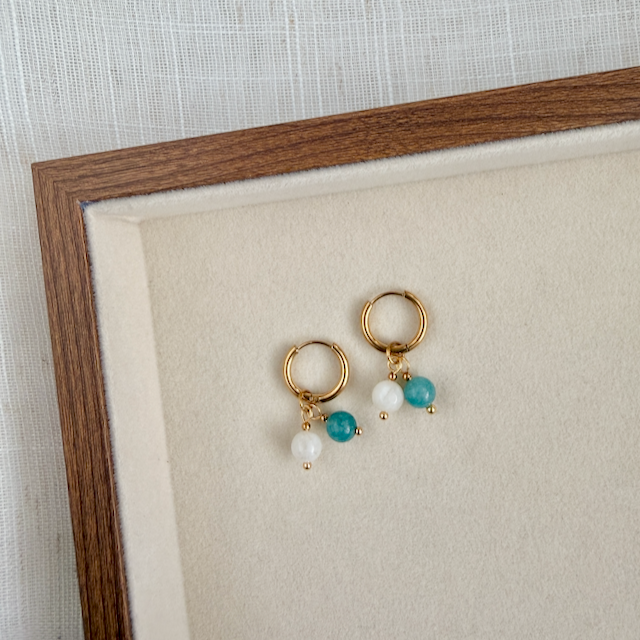 Luna Duo Huggie Earrings