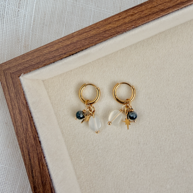 Luna Starlight Huggie Earrings