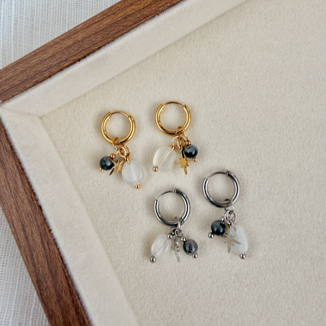 Luna Starlight Huggie Earrings