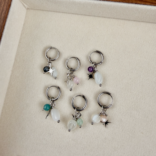 Luna Starlight Huggie Earrings