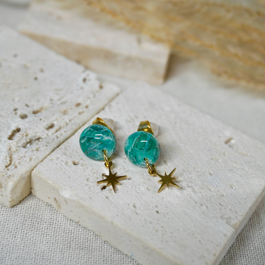 Emerald Mini Charm Stud